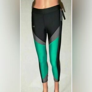 NWT Women’s Under Armour Black and Teal Leggings